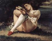 Gustave Courbet Woman with White Stockings oil on canvas